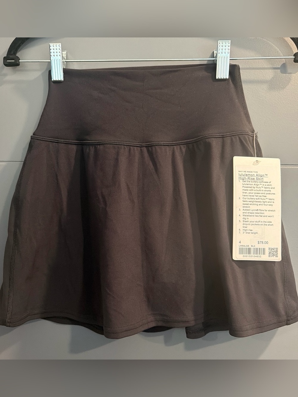 lululemon align high-rise skirt black NWT